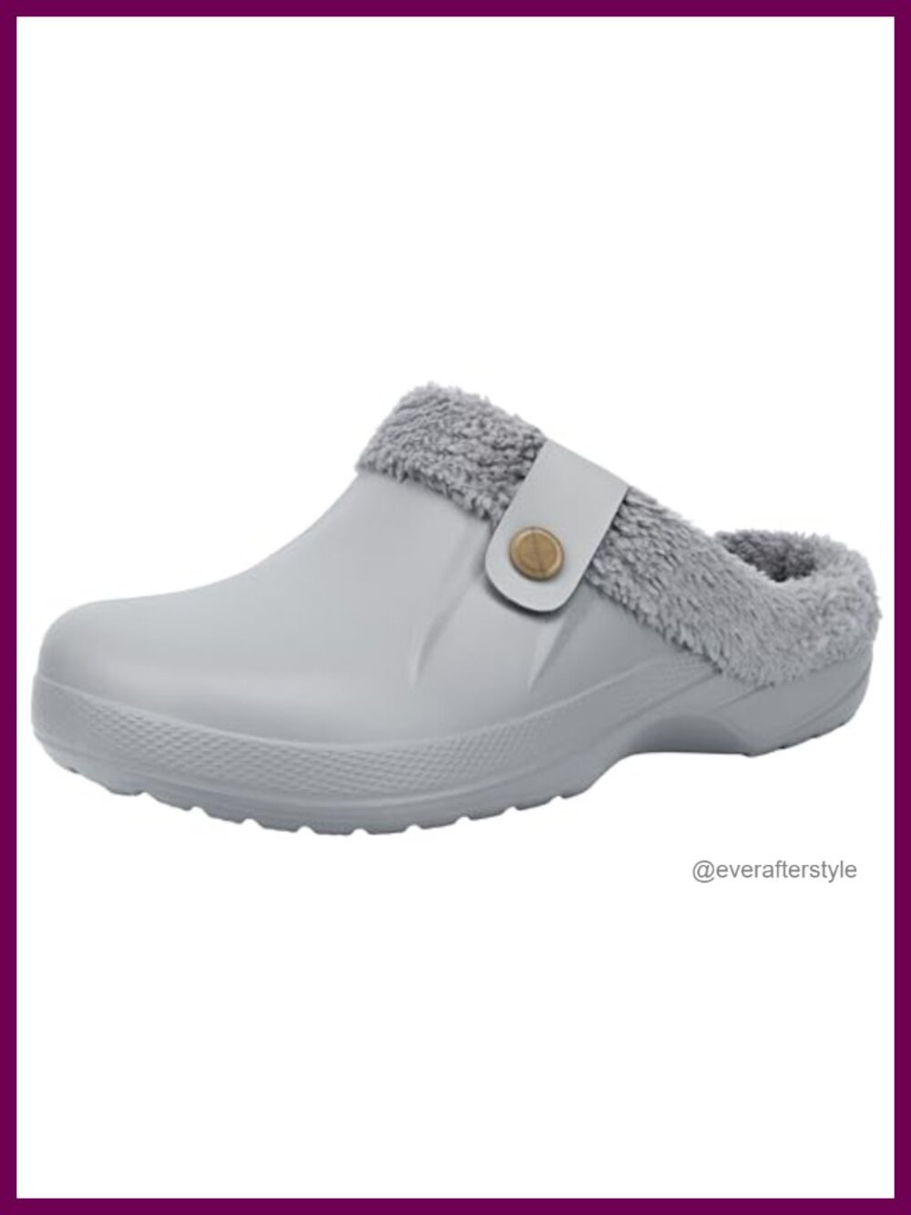 Fur Lined Clog Slippers Memory Foam Waterproof Non-Slip Indoor Outdoor